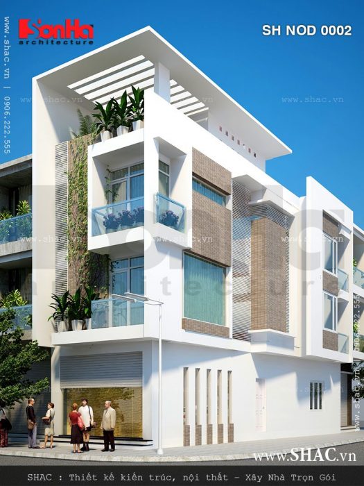 Xây nhà trọn gói nhà ống 4 tầng đẹp