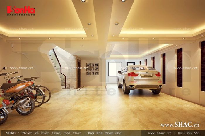 Gara tầng 1 rộng 8m