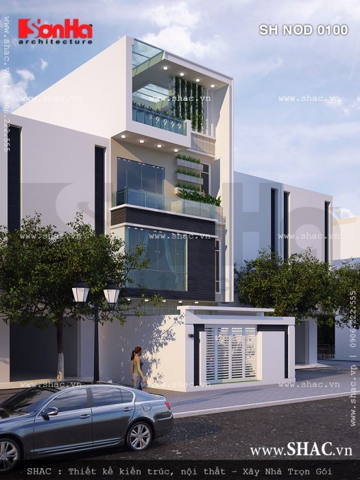 Nhà phố 4 tầng hiện đại đẹp