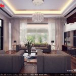 Khong gian phòng khách thoáng và rộng