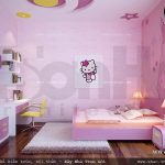 Phòng ngủ con gái nhỏ đướm sắc hồng