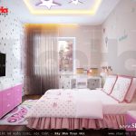 Phòng ngủ màu hồng cho con gái