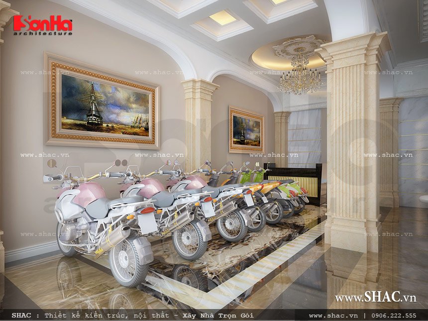 Thiết kế khu để xe khách sạn