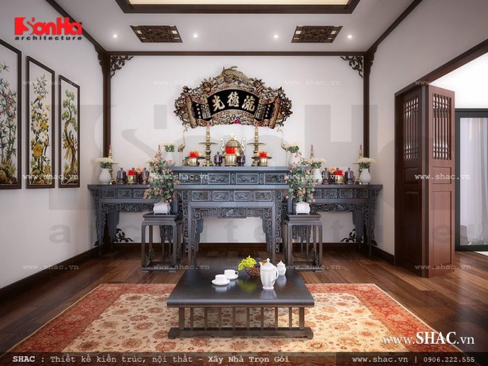 Phòng thờ đẹp và thoáng