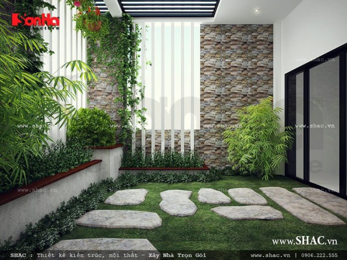 Sân vườn sau nhà đẹp