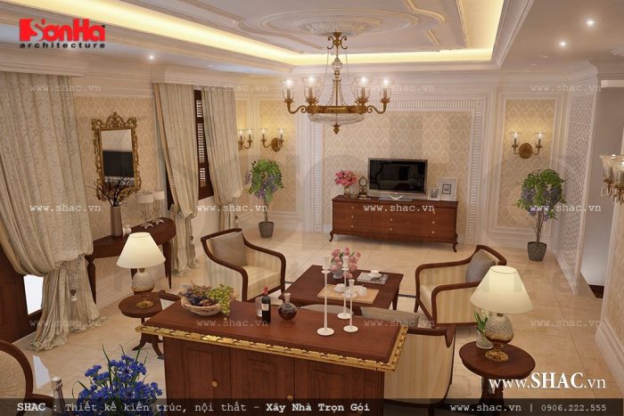 Phòng khách Pháp đẹp