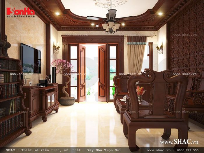 Phòng khách gỗ đẳng cấp