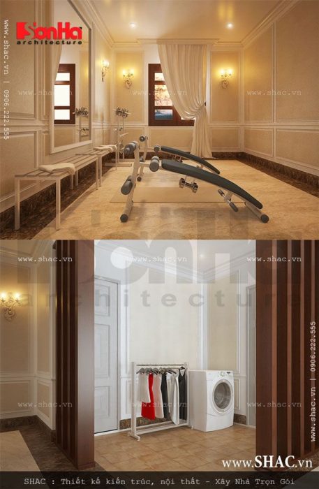 Phòng tập và phòng giặt đồ