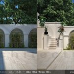 Thiết kế sân cổng nhà phố