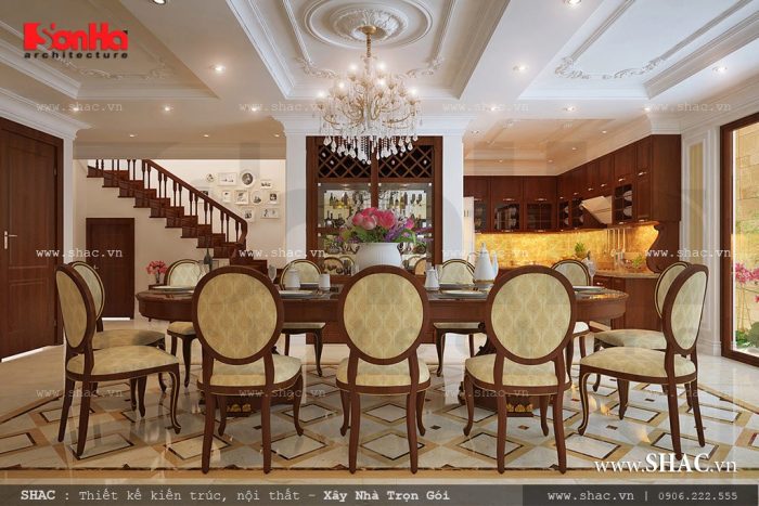 Phòng ăn Pháp sang trọng