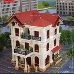 Biệt thự đẹp hình vuông