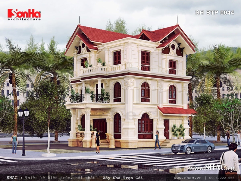 Xây biệt thự vuông đẹp