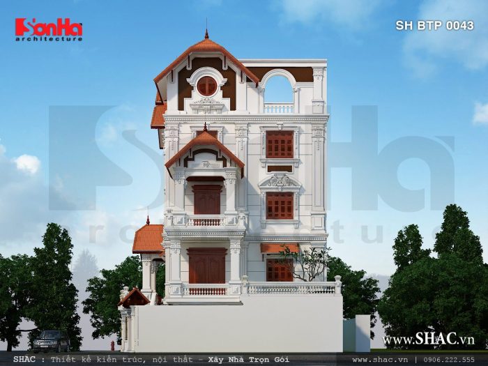 Kiến trúc biệt thự có đôi nét giống nhà ống