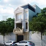 Nhà phố kiến trúc Pháp 3 tầng đẹp từ mọi góc view