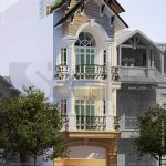 Nhà phố kiến trúc pháp 3 tầng rưỡi