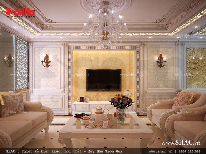 Phòng khách Pháp đẹp