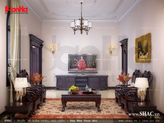 Phòng khách gỗ đẹp