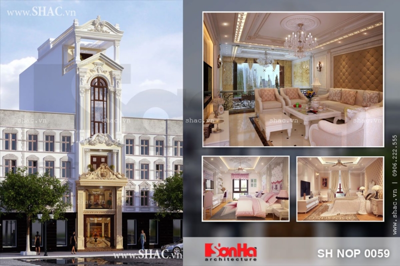 Nhà phố 5 tầng kiểu Pháp