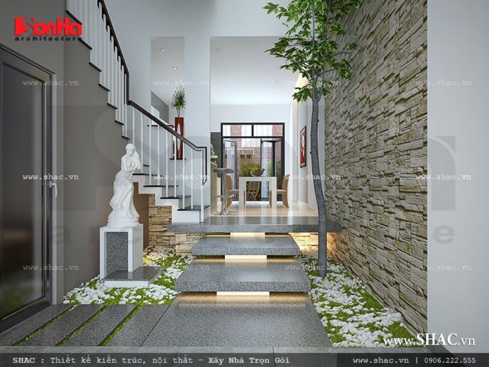 Tiểu cảnh đẹp của nhà ống