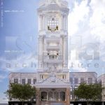 Bản thiết kế nhà ống 6 tầng kiến trúc pháp cổ điển