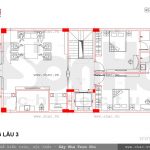 Bản vẽ mặt bằng công năng lầu 3 của nhà ống