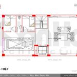 Bản vẽ mặt bằng công năng tầng trệt của nhà ống