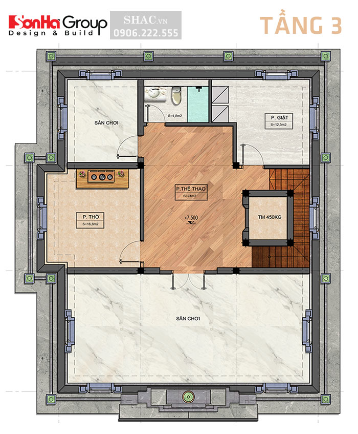 11 Mẫu Biệt Thự 3 Tầng 4 Phòng Ngủ Yêu Thích Nhất Hiện Nay 34 biệt thự 3 tầng 4 phòng ngủ