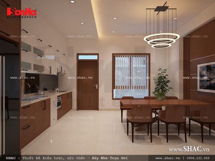 Không gian bếp ăn ấm cúng