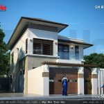 Kiến trúc biệt thự mini 2 tầng đẹp