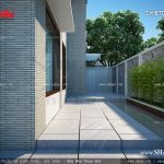 Lối đi xung quanh biệt thự Kiến trúc biệt thự mini 2 tầng đẹp