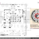 Mặt bằng tầng 1 của biệt thự