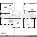 Mặt bằng tầng 2 biệt thự