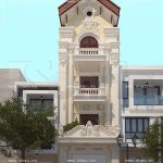 Mặt tiền nhà phố 4 tầng kiến trúc Pháp