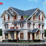 Mẫu biệt thự 3 tầng kiến trúc pháp nhẹ nhàng