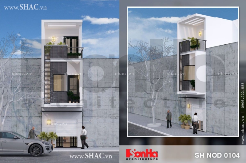 Nhà phố 3 tầng có mặt tiền 3m