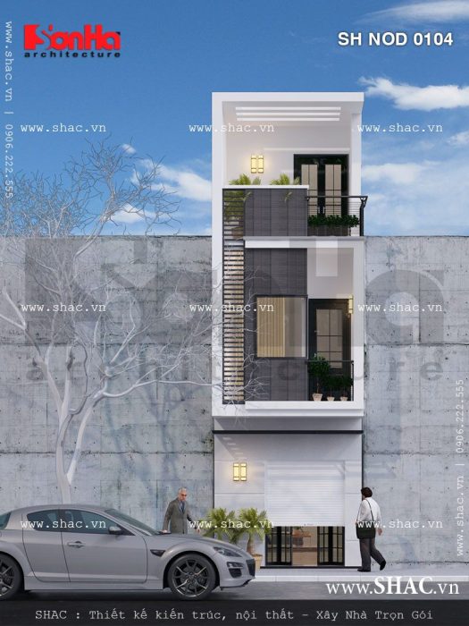 Nhà lô phố có mặt tiền nhỏ 3 tầng