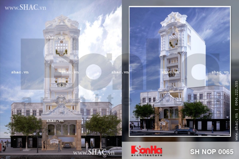 Nhà ống kiến trúc Pháp 5 lầu 1 trệt