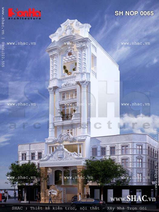 Nhà ống kiến trúc pháp 6 tầng