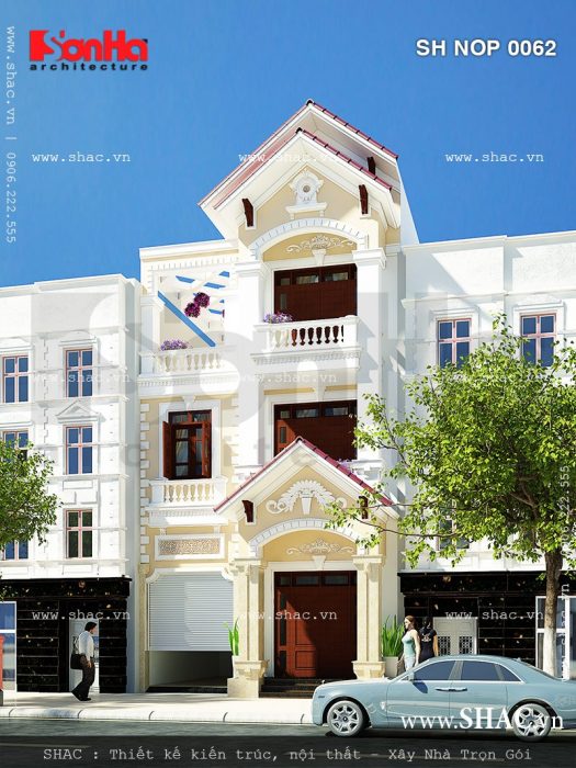 Nhà ống mặt tiền 7m kiểu Pháp đẹp