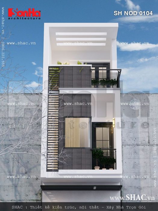 Nhà phố hiện đại mặt tiền 3m