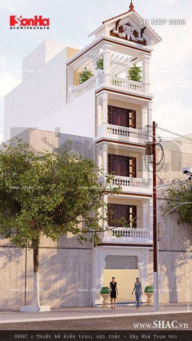 Nhà phố kiến trúc Pháp 5 tầng