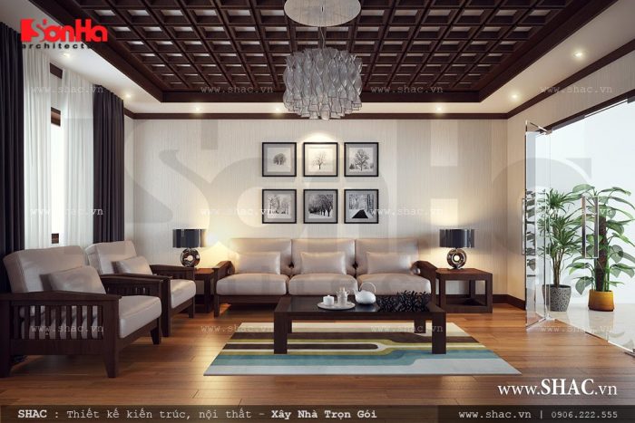 Phòng khách sang trọng cho nhà lô phố