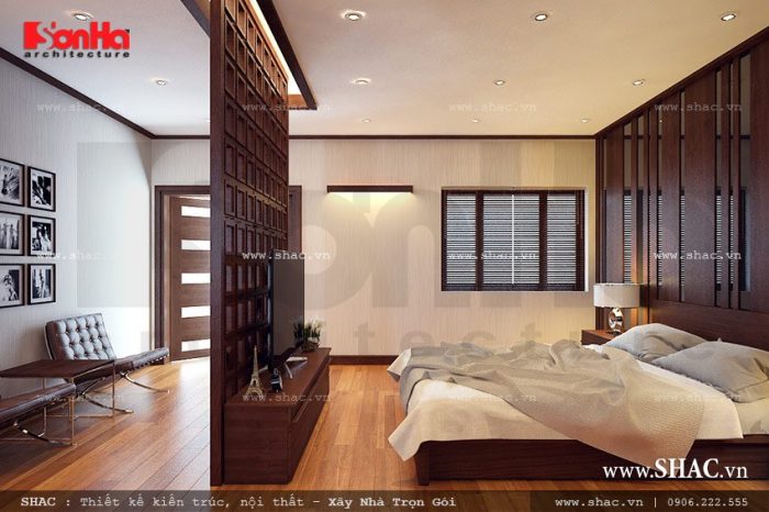 Phòng ngủ nhà phố có thiết kế thoáng đãng