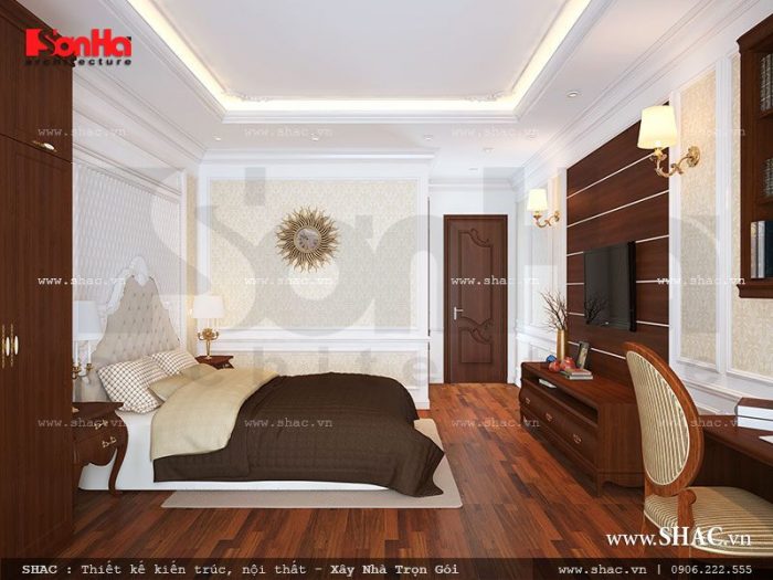 phòng ngủ 1 với sàn gỗ thoáng mát