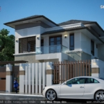 Thiết kế biệt thự 2 tầng kiến trúc hiện đại