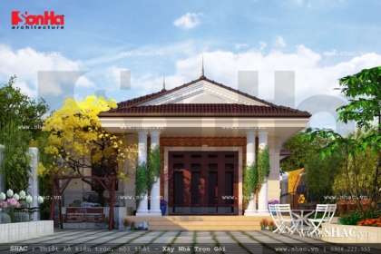 Biệt thự 1 tầng như khu nghỉ dưỡng gia đình