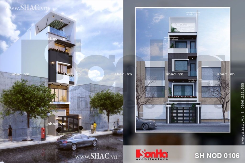 Mẫu thiết kế nhà phố 5m mặt tiền đẹp