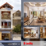 Nhà phố 3 tầng mặt tiền 5m kiểu pháp đẹp