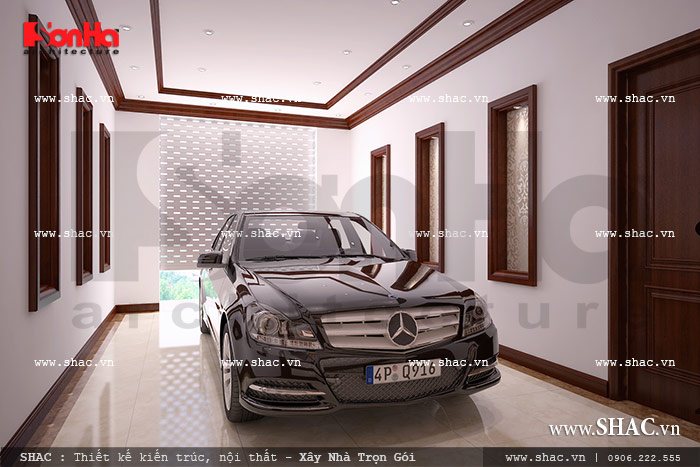 Gara để xe ô tô tầng 1