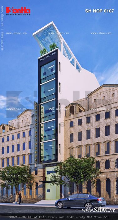 Nhà ống kết hợp kinh doanh salon 7 tầng